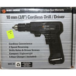 BLACK & DECKER 10mm CORDLESS DRILL / DRIVER