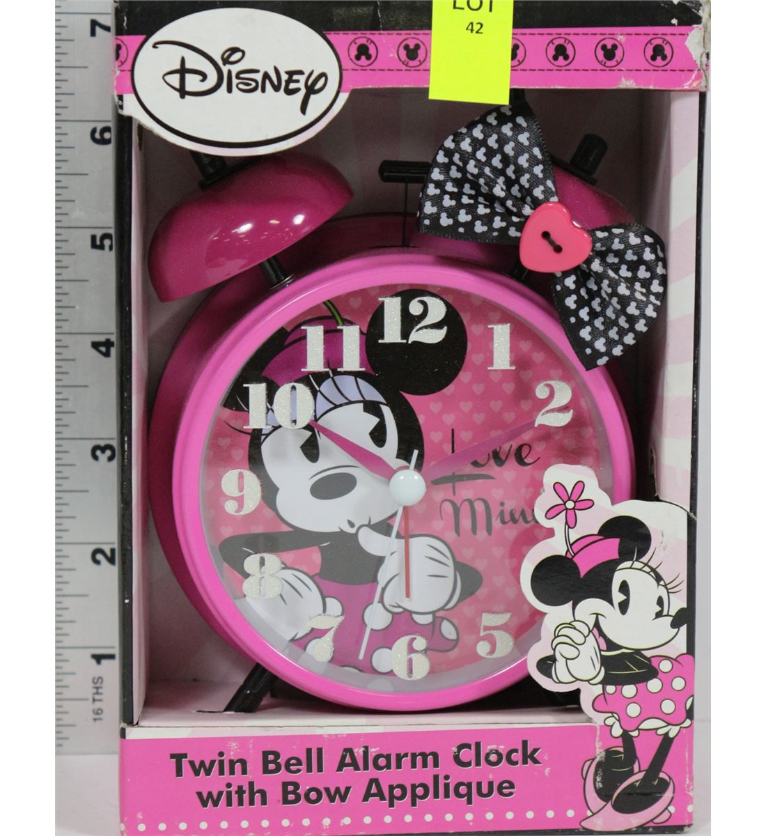 MINNIE MOUSE TWIN BELL ALARM CLOCK