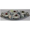Image 1 : KROMEX TRAY WITH FLORAL SALT & PEPPER SHAKERS