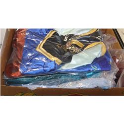 BOX W/8 DRESS-UP COSTUMES & WIGS INCL.