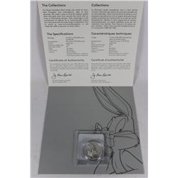SILVER $20 BUGS BUNNY COIN W/ COA
