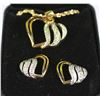 Image 1 : DIAMOND / CZ PENDANT NECKLACE & EARRINGS SET