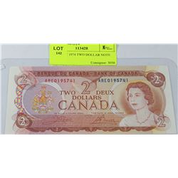 GEM UNC 1974 TWO DOLLAR NOTE