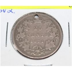 QUEEN VICTORIA 1871 QUARTER