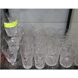 LOT OF PINWHEEL CRYSTAL GLASSES
