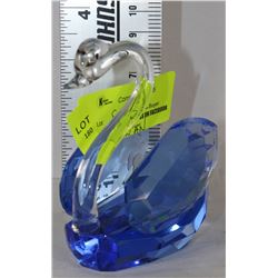 BLUE CRYSTAL CUT SWAN