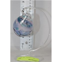 BLOWN GLASS HANGING BIRD