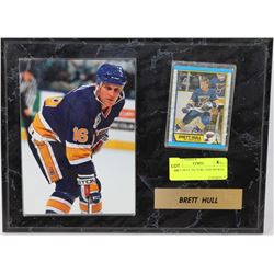 BRETT HULL PICTURE AND SPORTS CARD