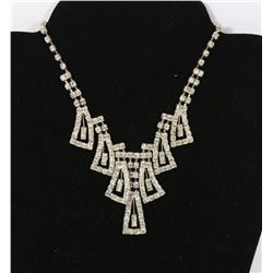 SILVER & CZ FASHION NECKLACE