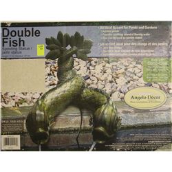 DOUBLE FISH SPOUTING STATUE