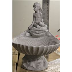 FAIRY ON HALF SHELL GARDEN ORNAMENT