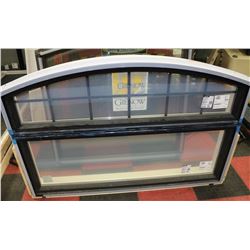 63 1/2" X 42" ROUND TOP BLACK GRILL DOUBLE PANE