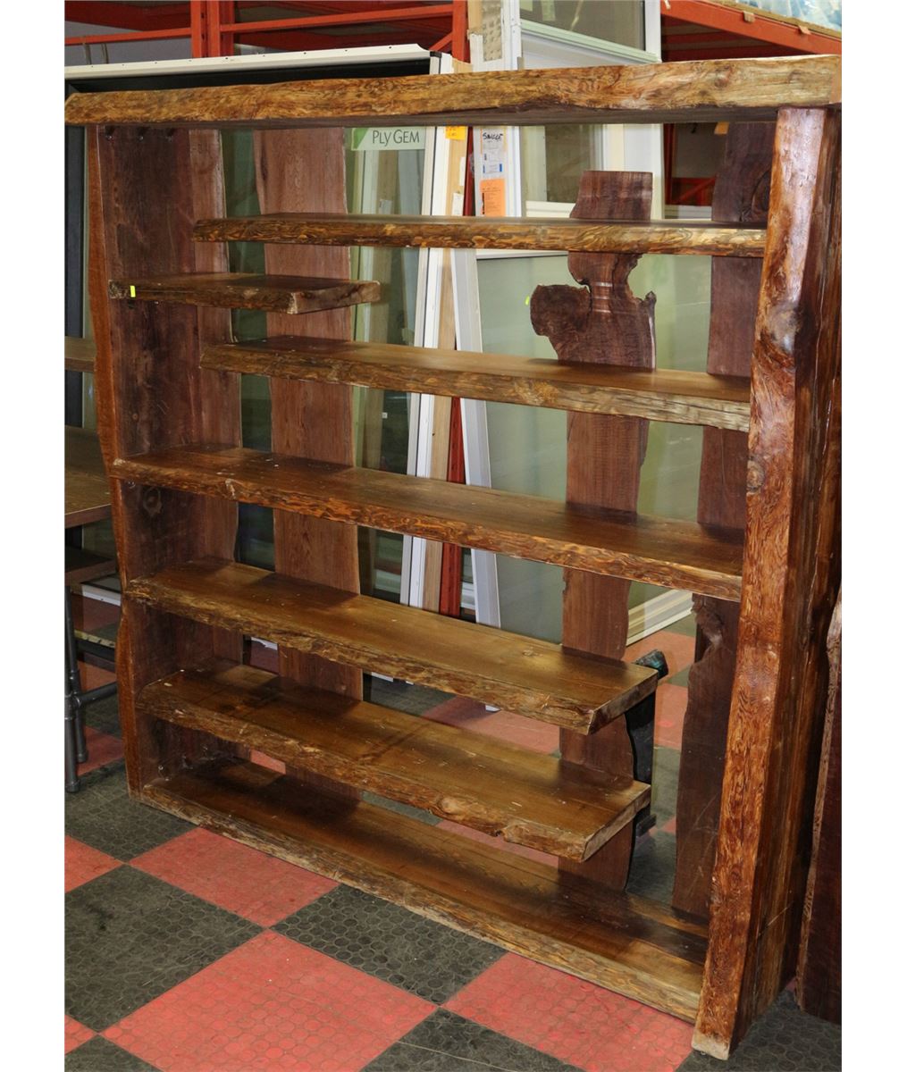 LARGE RUSTIC STYLE SHELVING UNIT