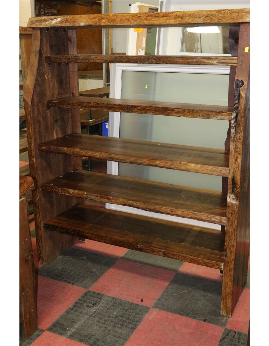 LARGE 6FT RUSTIC STYLE SHELVING UNIT