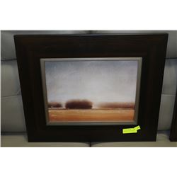 NEW WOOD FRAMED ABSTRACT PICTURE -