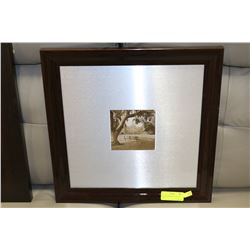 NEW WOOD FRAMED "BENCH IN PARK"