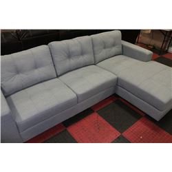 NEW LIGHT BLUE FABRIC SECTIONAL