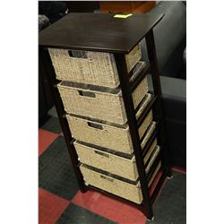 WICKER DRAWER UNIT