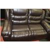Image 4 : CHOCOLATE BROWN LEATHER RECLINING SECTIONAL