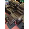 Image 5 : CHOCOLATE BROWN LEATHER RECLINING SECTIONAL