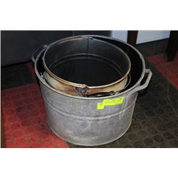 3 VINTAGE MILK BUCKETS