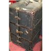 Image 1 : VINTAGE STAND-UP TRAVELLERS TRUNK WITH 3 DRAWERS,