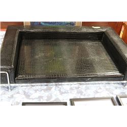 BLACK & CHROME LUXURY DOG BED