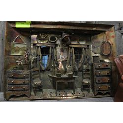 BRASS FOLK ART "KITCHEN" SCENE