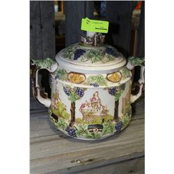 ESTATE HAND PAINTED COOKIE JAR