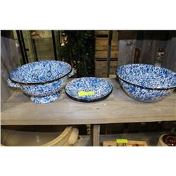 VINTAGE 4PC GRANITEWARE SET