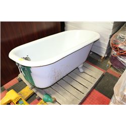 ANTIQUE CAST IRON FOOTED BATHTUB