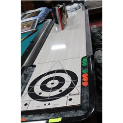 14' SHUFFLE BOARD WITH ALL ROCKS - LIKE NEW