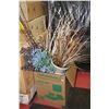 Image 1 : BOX W ASST. ARTIFICIAL PLANTS AND LIGHTED TREE