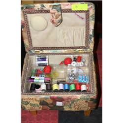 ESTATE SEWING BOX W/ CONTENTS