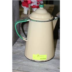 VINTAGE ESTATE ENAMEL TEAPOT