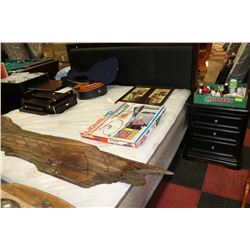 2 TONE WOOD KING SIZE PADDED HEADBOARD BEDFRAME