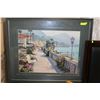 Image 1 : LARGE SCENIC WATERSIDE FRAMED PRINT
