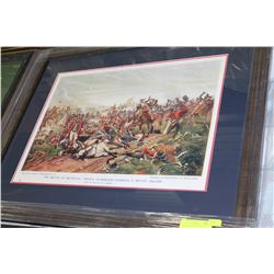 "THE BATTLE OF WATERLOO" BY P. JAZET FRAMED PRINT