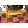 Image 1 : WOODEN COFFEE TABLE & 2 END TABLES