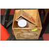Image 1 : VINTAGE WOODEN CRATE WITH CONTENTS