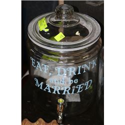 EAT DRINK & BE MARRIED 2 GALLON DRINK DISPENSER