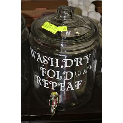 WASH DRY FOLD REPEAT 2 GALLON DRINK DISPENSER
