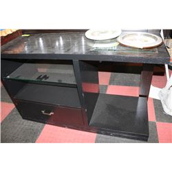 BLACK AND GLASS SOFA TABLE***