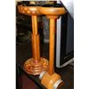 Image 1 : 2 WOODEN ASHTRAY STANDS W/ ASHTRAYS