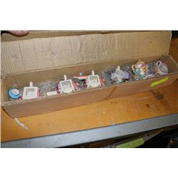 BOX OF TEA POT HOUSE ORNAMENTS