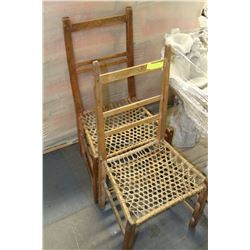 PAIR OF ANTIQUE HANDMADE CHAIRS