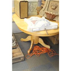 WOODEN DINING TABLE WITH FOLDING LEAF