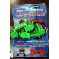 FOUR PAIRS OF SMALL WHIRLWIND PULLEY STRAP ON