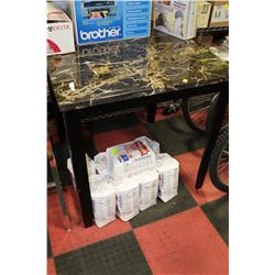 FAUX MARBLE BAR TABLE