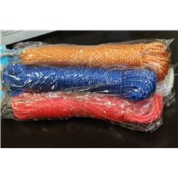 PK OF 4 NEW COLOURED ROPES